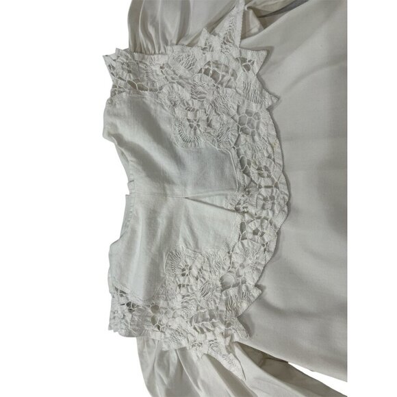 Girls White Embroidered Short Sleeve Size 6X - Picture 3 of 6